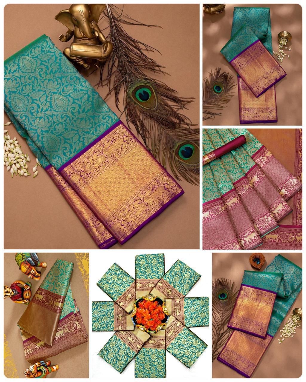 Amrah Wholesale Soft Silk 5042 Lichi Silk Saree