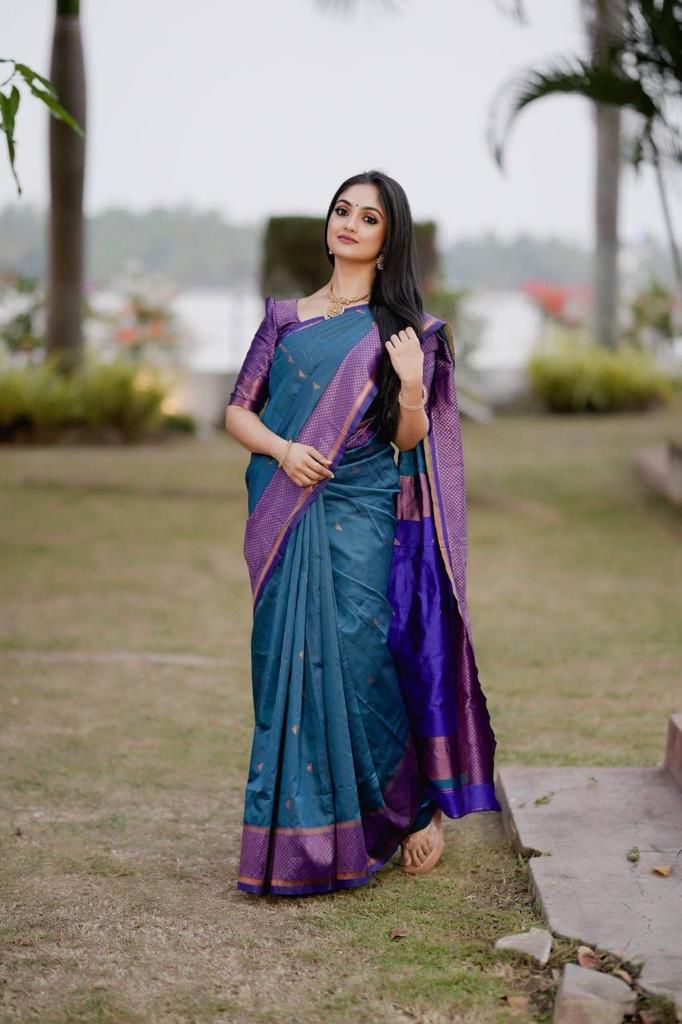 Amrah Wholesale Soft Silk 5046 Lichi Silk Jacquard Work Saree