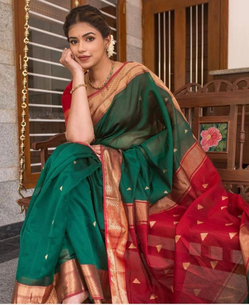 Amrah Wholesale Soft Silk 5046 Lichi Silk Jacquard Work Saree