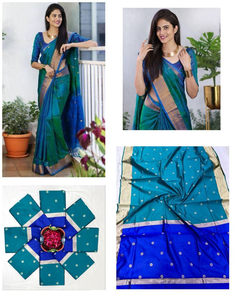 Amrah Wholesale Soft Silk 5046 Lichi Silk Jacquard Work Saree