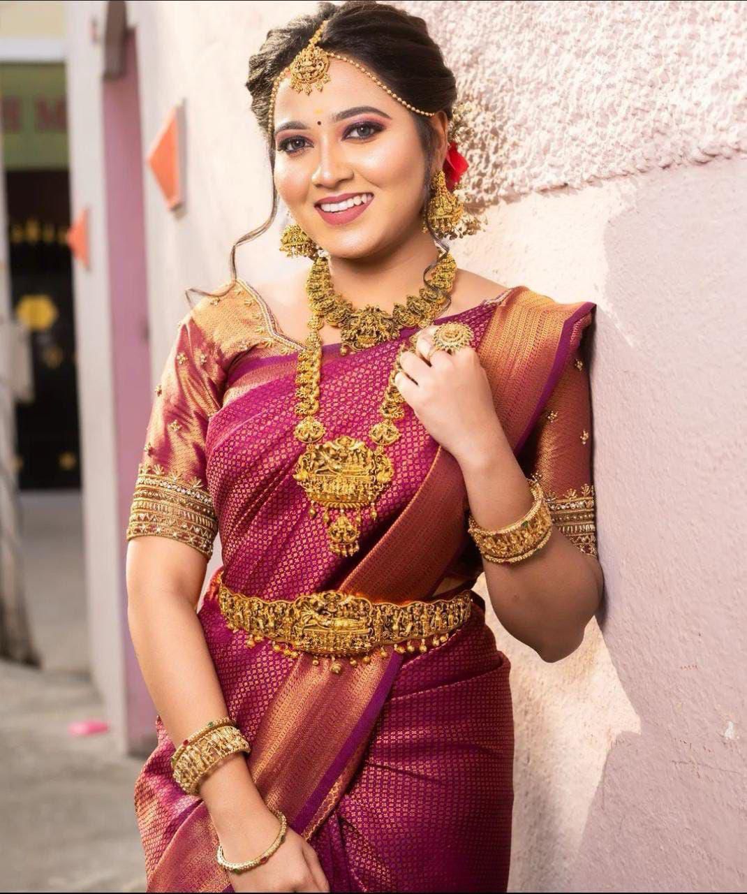 Amrah Wholesale Soft Silk 5047 Lichi Silk With Jacquard Work Saree - Amrah Wholesale