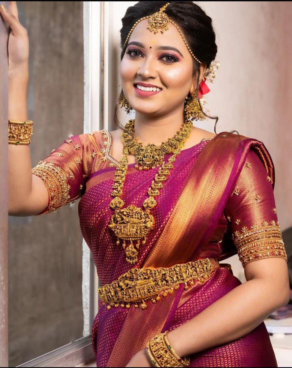 Amrah Wholesale Soft Silk 5047 Lichi Silk With Jacquard Work Saree - Amrah Wholesale