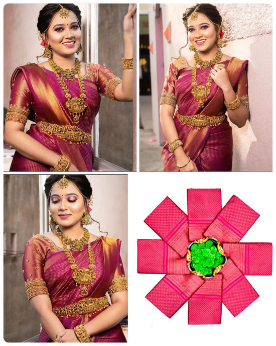Amrah Wholesale Soft Silk 5047 Lichi Silk With Jacquard Work Saree - Amrah Wholesale
