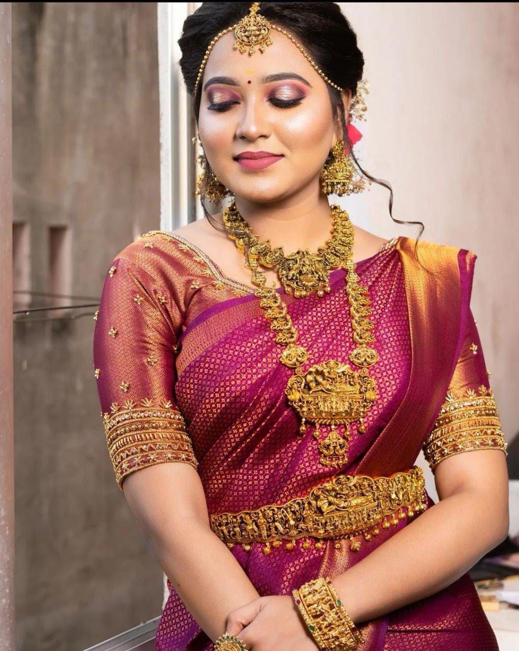 Amrah Wholesale Soft Silk 5047 Lichi Silk With Jacquard Work Saree - Amrah Wholesale