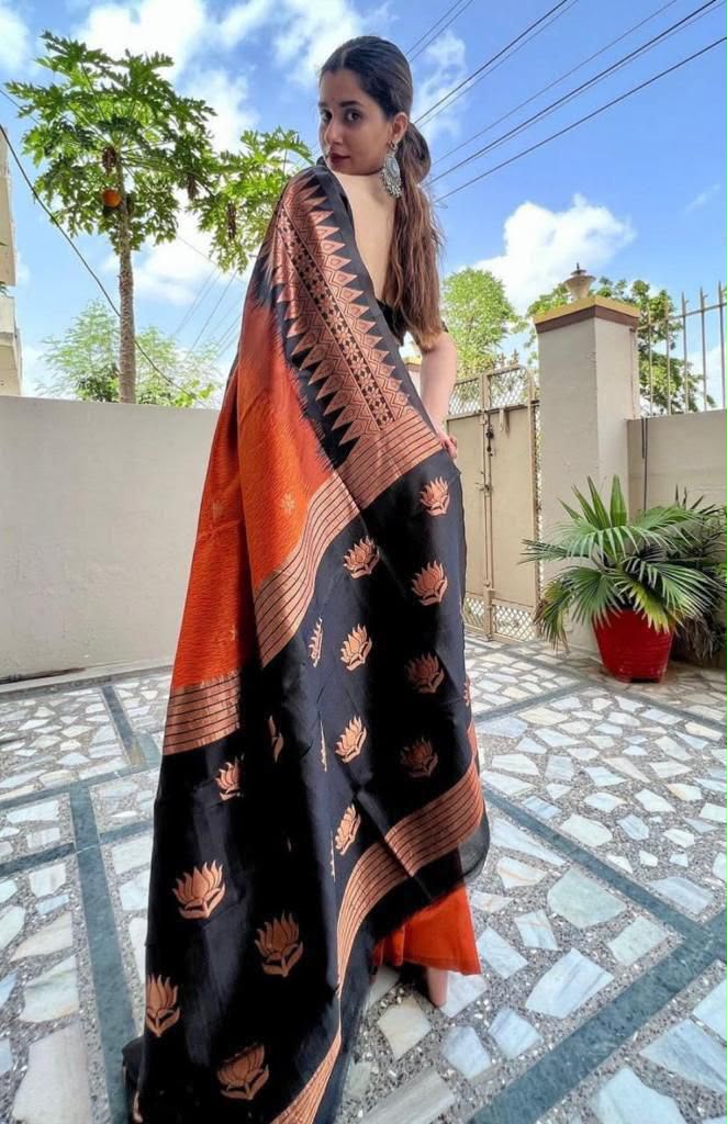 Amrah Wholesale Soft Silk 5053 Soft Linen Slab Saree