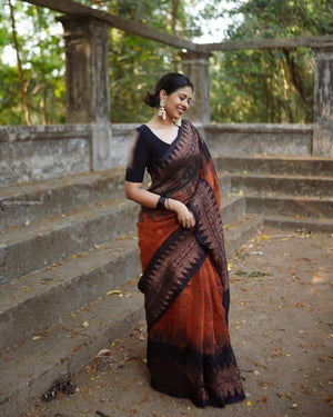 Amrah Wholesale Soft Silk 5053 Soft Linen Slab Saree