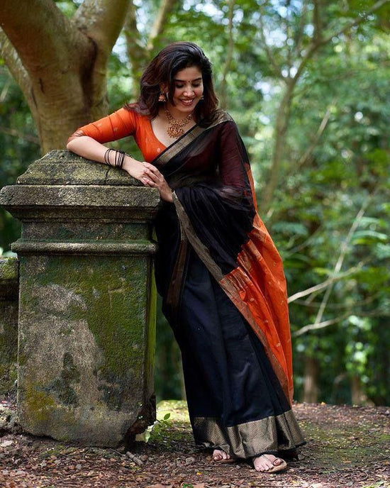 Amrah Wholesale Soft Silk 5056 Linen Slub Sarees - Amrah Wholesale