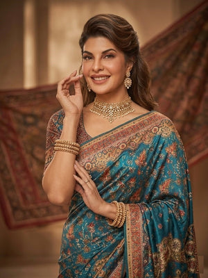 Amrah Wholesale St D No 121 Chinon Silk Saree Collection - Amrah Wholesale