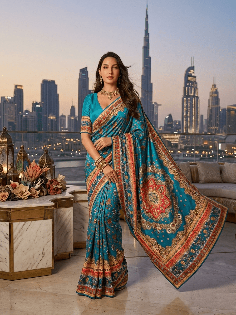 Amrah Wholesale St D No 121 Chinon Silk Saree Collection - Amrah Wholesale