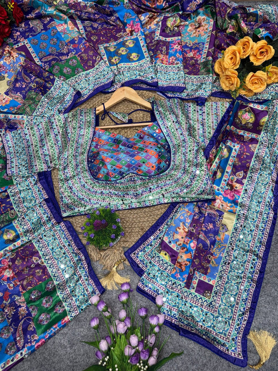 Amrah Wholesale St D No 124 Chinon Silk Designer Saree - Amrah Wholesale