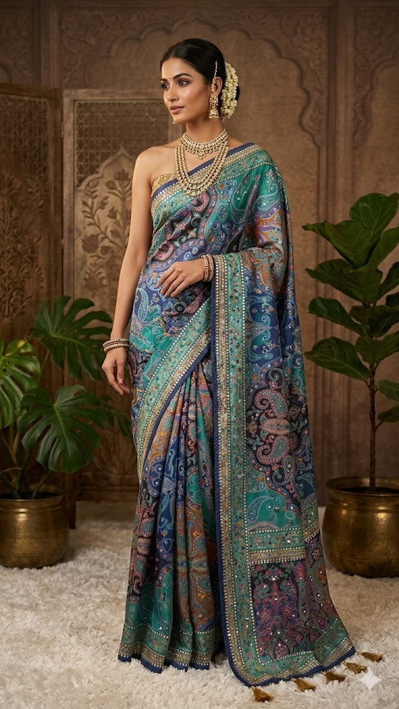 Amrah Wholesale St D No 130 Chinon Silk Saree