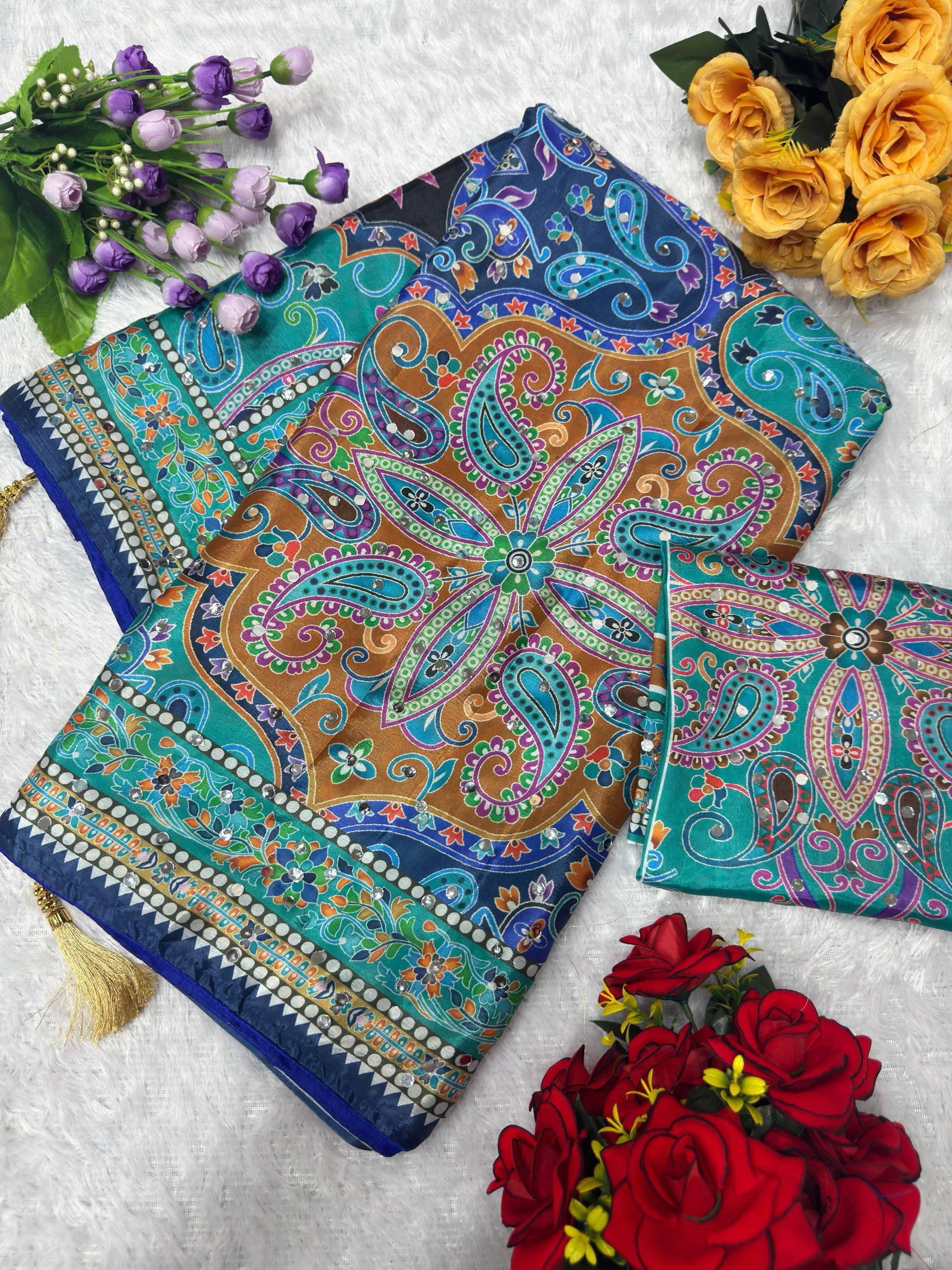 Amrah Wholesale St D No 130 Chinon Silk Saree