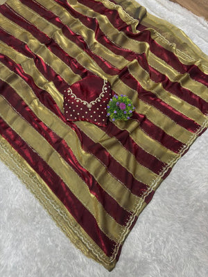 Amrah Wholesale St D No 156 Space Silk Jarkan Work Saree Collection - Amrah Wholesale