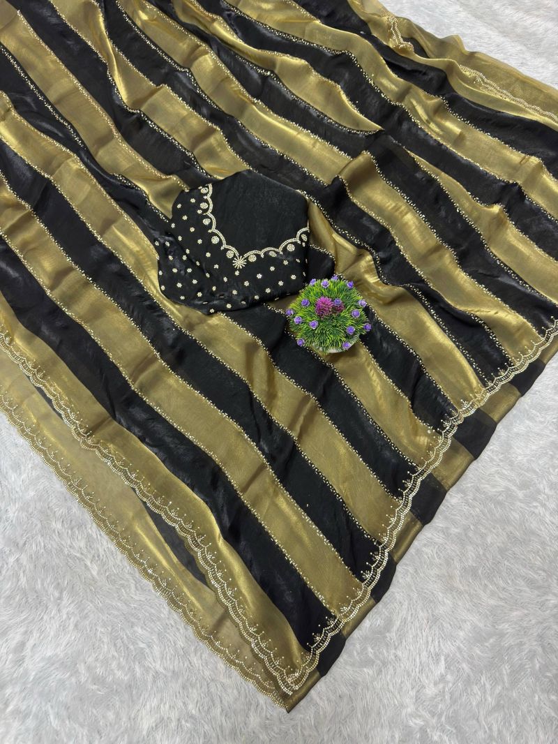 Amrah Wholesale St D No 156 Space Silk Jarkan Work Saree Collection
