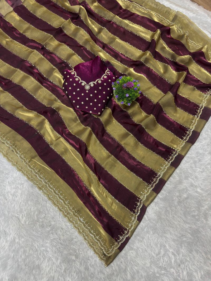 Amrah Wholesale St D No 156 Space Silk Jarkan Work Saree Collection