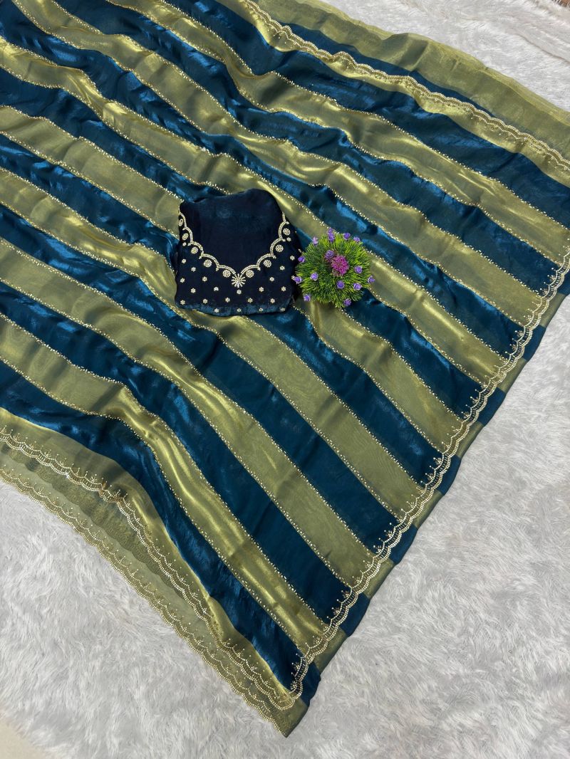 Amrah Wholesale St D No 156 Space Silk Jarkan Work Saree Collection