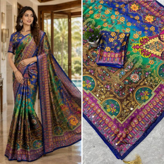 Amrah Wholesale St D No 167 Soft Chinon Silk Saree