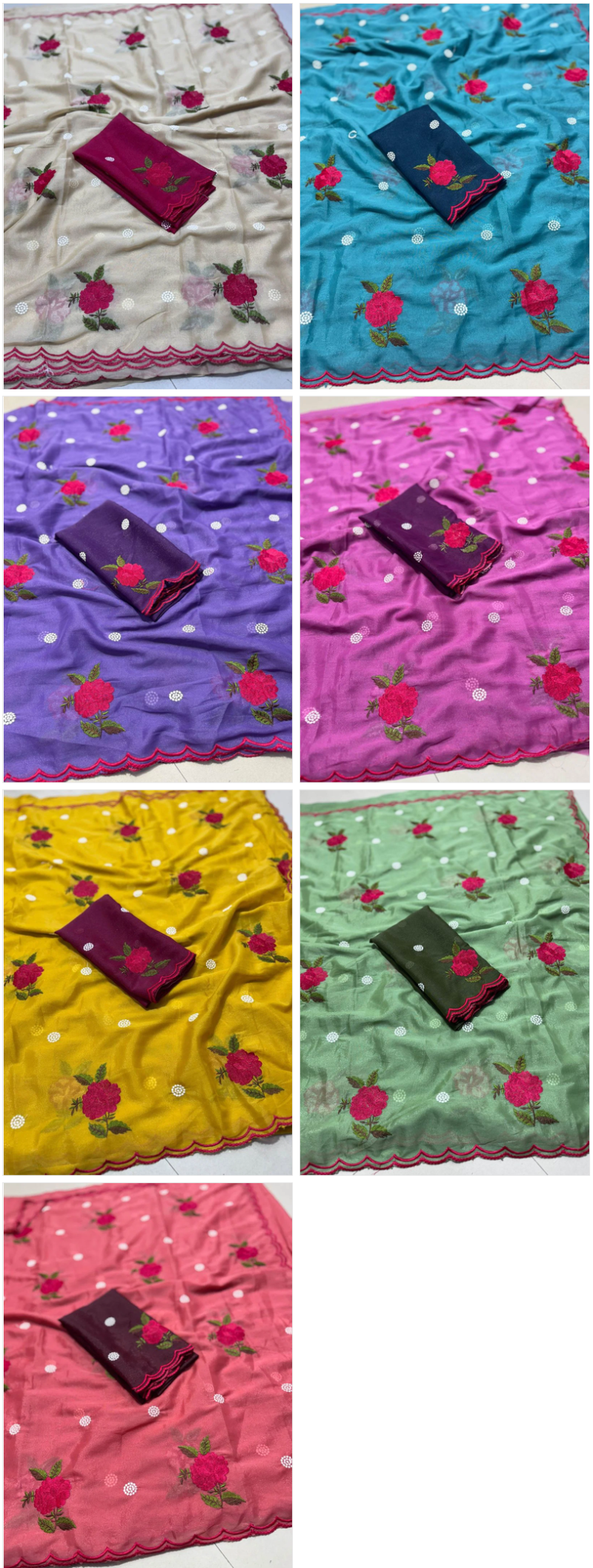 Amrah Wholesale Star Ah Star Georgette Saree