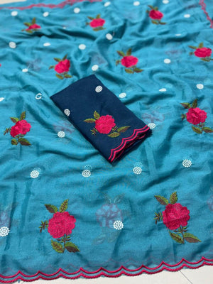 Amrah Wholesale Star Ah Star Georgette Saree