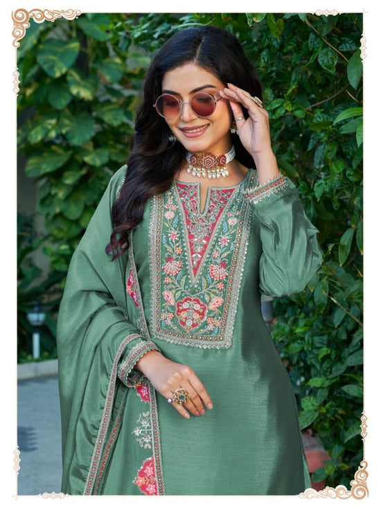 Amrah Wholesale Sundari 1111 To 1114 Chinon Dress Material - Amrah Wholesale