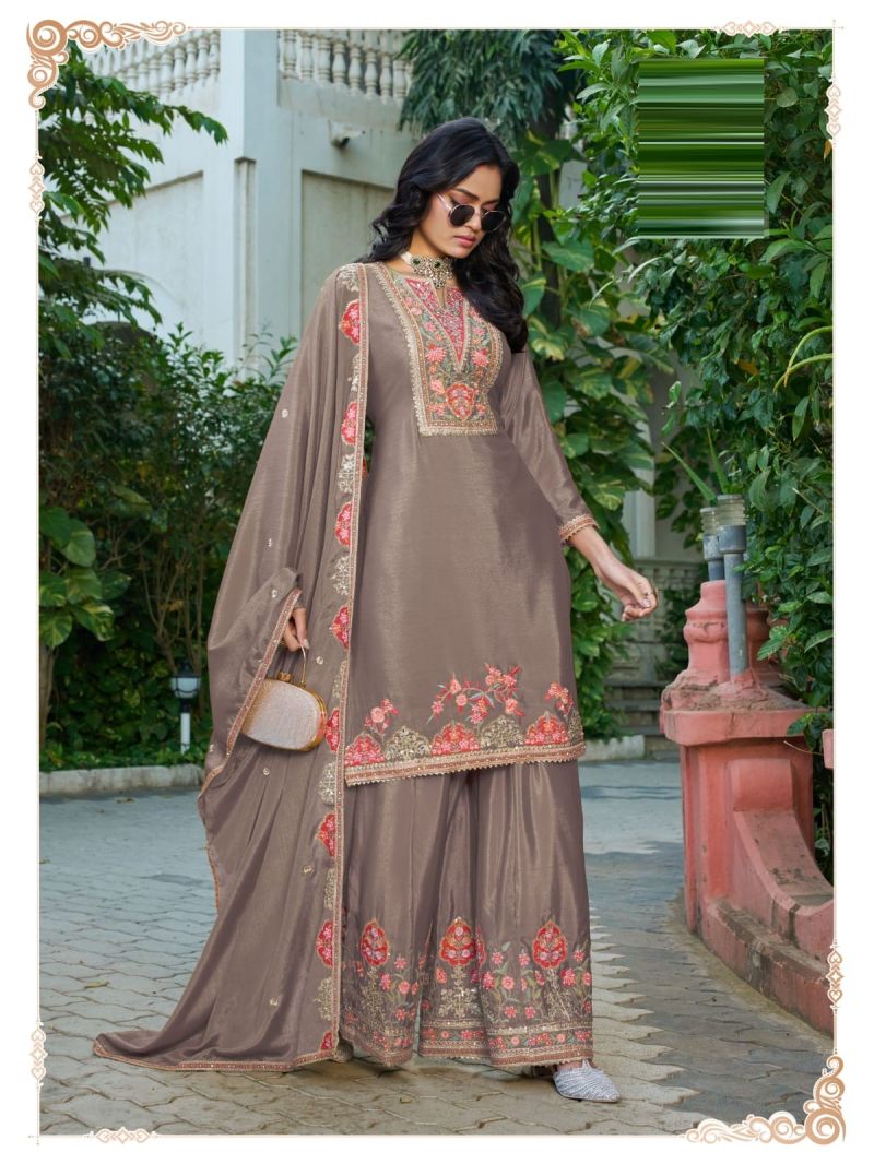 Amrah Wholesale Sundari 1111 To 1114 Chinon Dress Material - Amrah Wholesale