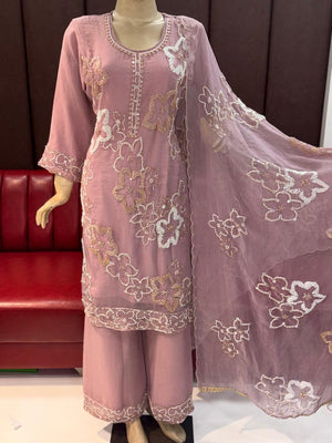 Amrah Wholesale Sw 1968 Rose Gold Beads Work Salwar Suit Set - Amrah Wholesale