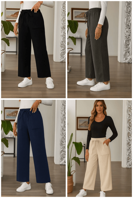 Amrah Wholesale Swara Laddies Bottom Vol 5 Corduroy Loose Straight Pants - Amrah Wholesale