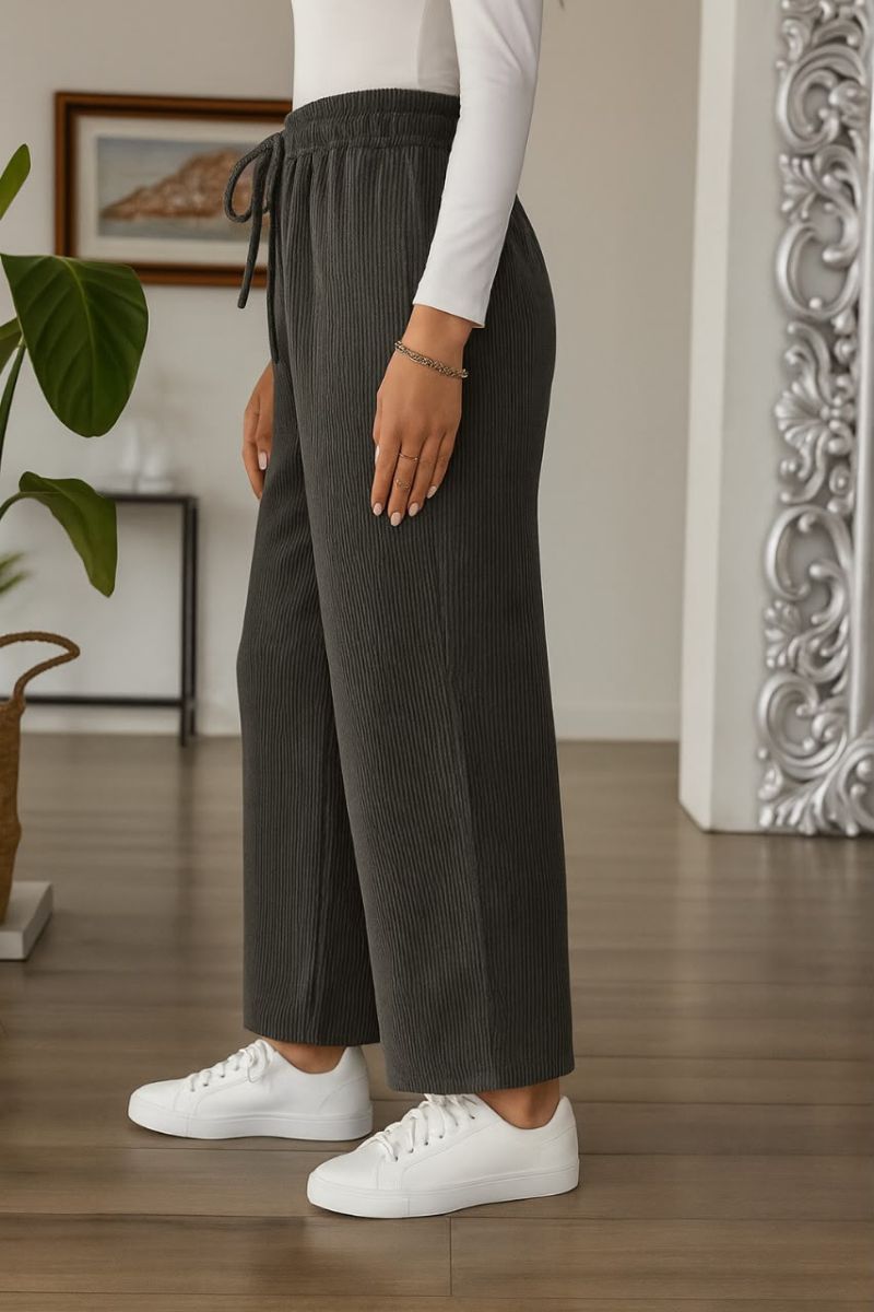 Amrah Wholesale Swara Laddies Bottom Vol 5 Corduroy Loose Straight Pants