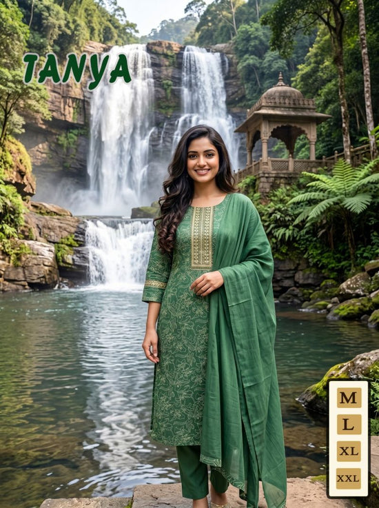 Amrah Wholesale Tanya Vol 1 Vatican Silk Printed Kurti Pant Set