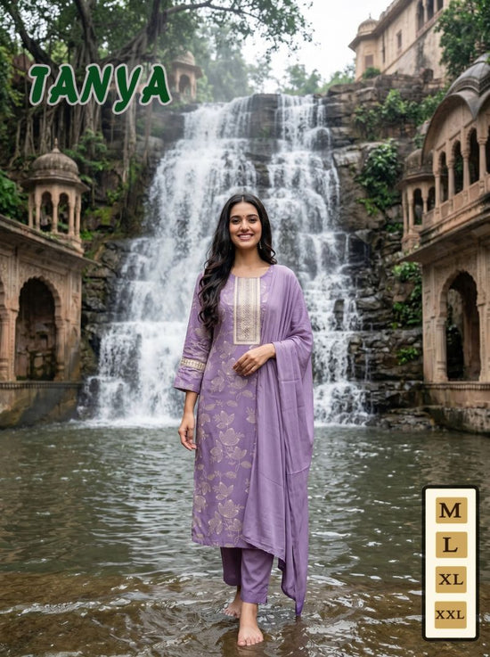 Amrah Wholesale Tanya Vol 1 Vatican Silk Printed Kurti Pant Set