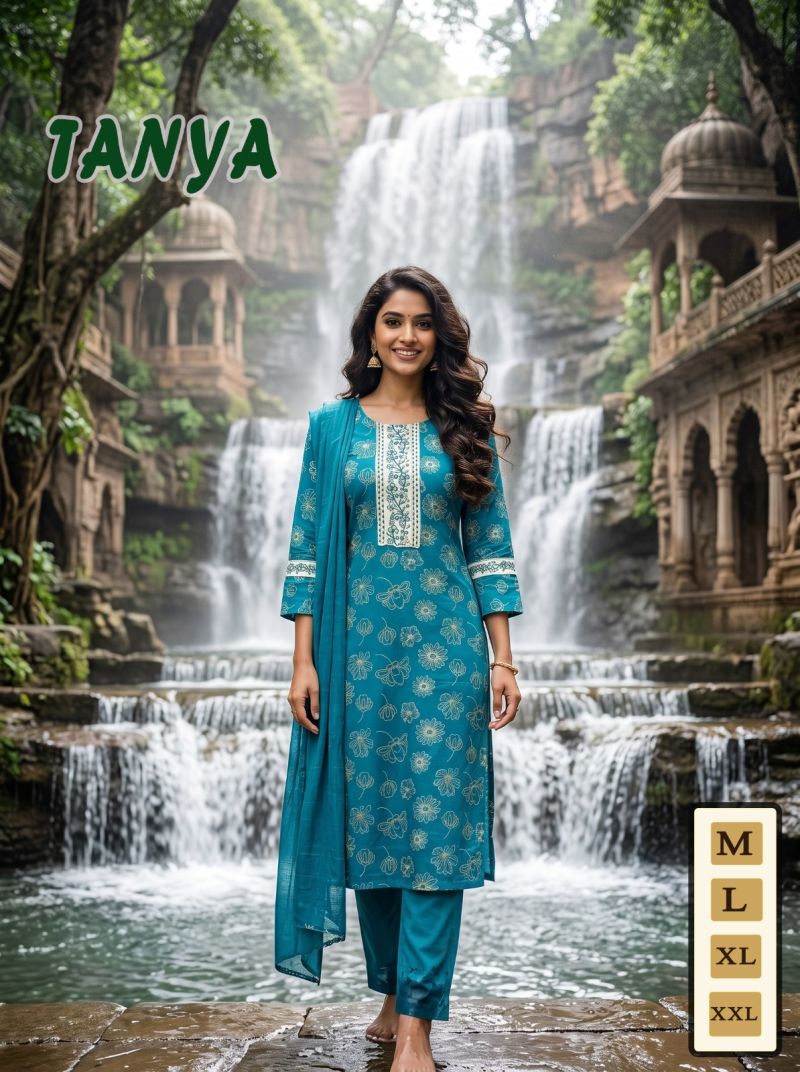 Amrah Wholesale Tanya Vol 1 Vatican Silk Printed Kurti Pant Set