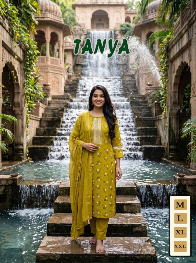 Amrah Wholesale Tanya Vol 1 Vatican Silk Printed Kurti Pant Set