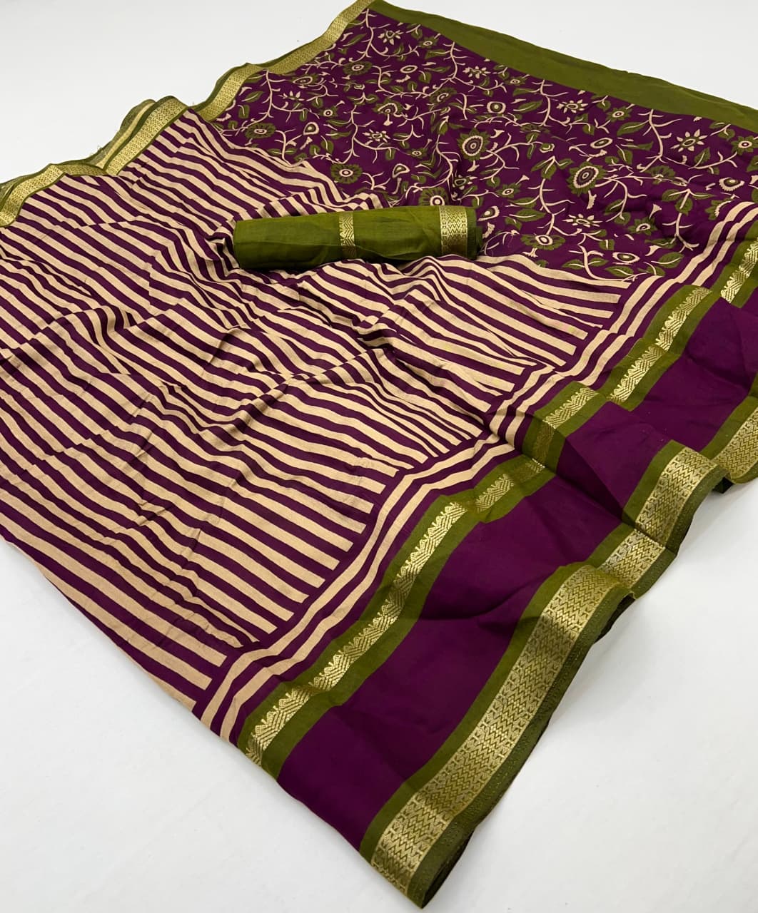 Amrah Wholesale Tara 01 To 05 PV Cotton Printed Saree - Amrah Wholesale