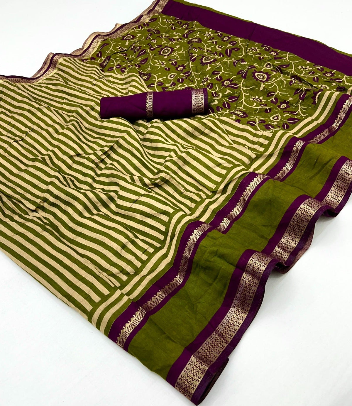 Amrah Wholesale Tara 01 To 05 PV Cotton Printed Saree - Amrah Wholesale
