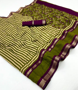 Amrah Wholesale Tara 01 To 05 PV Cotton Printed Saree - Amrah Wholesale