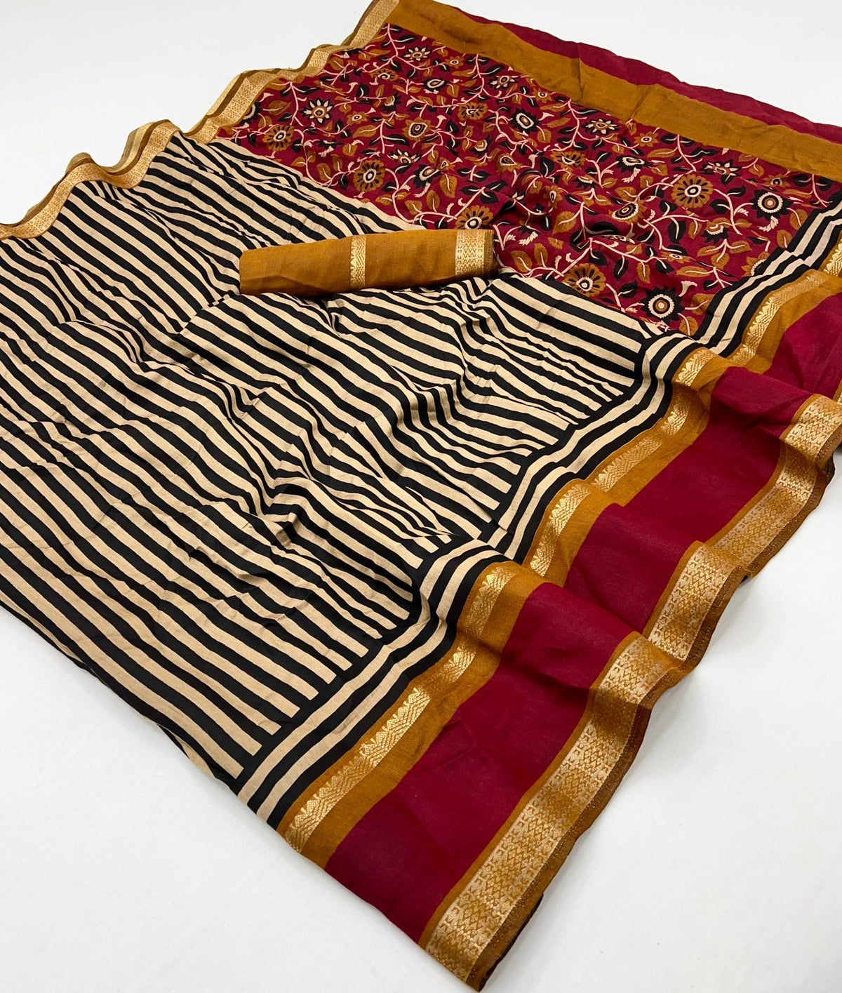 Amrah Wholesale Tara 01 To 05 PV Cotton Printed Saree - Amrah Wholesale