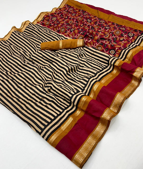 Amrah Wholesale Tara 01 To 05 PV Cotton Printed Saree - Amrah Wholesale