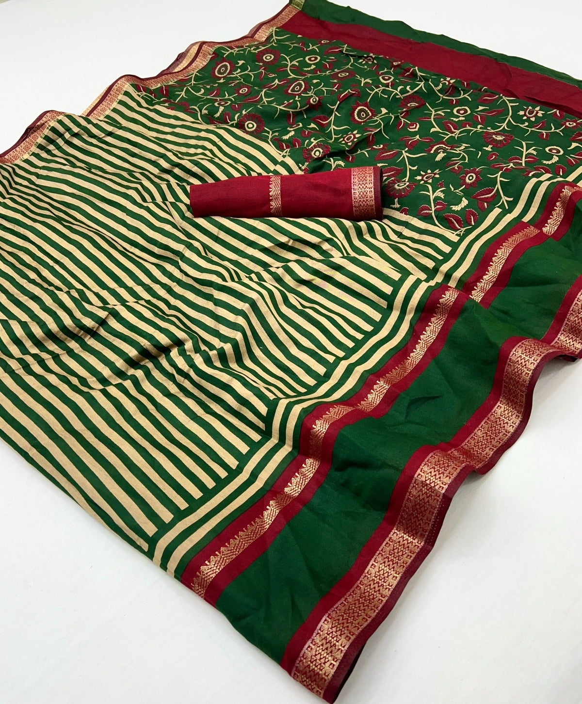 Amrah Wholesale Tara 01 To 05 PV Cotton Printed Saree - Amrah Wholesale
