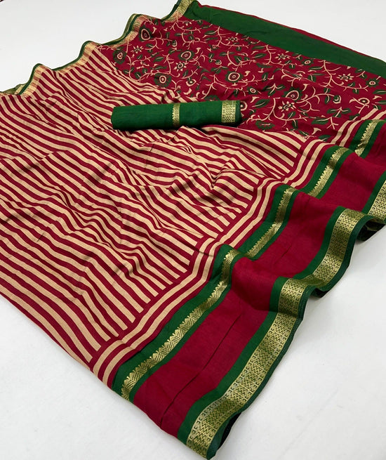 Amrah Wholesale Tara 01 To 05 PV Cotton Printed Saree - Amrah Wholesale