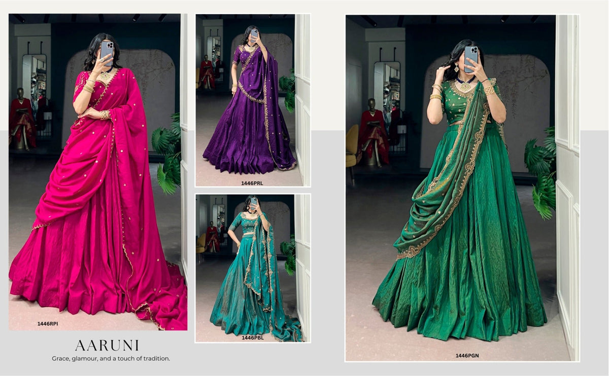Amrah Wholesale Taraa Aaruni Vol 1 NC Silk Lehenga - Amrah Wholesale