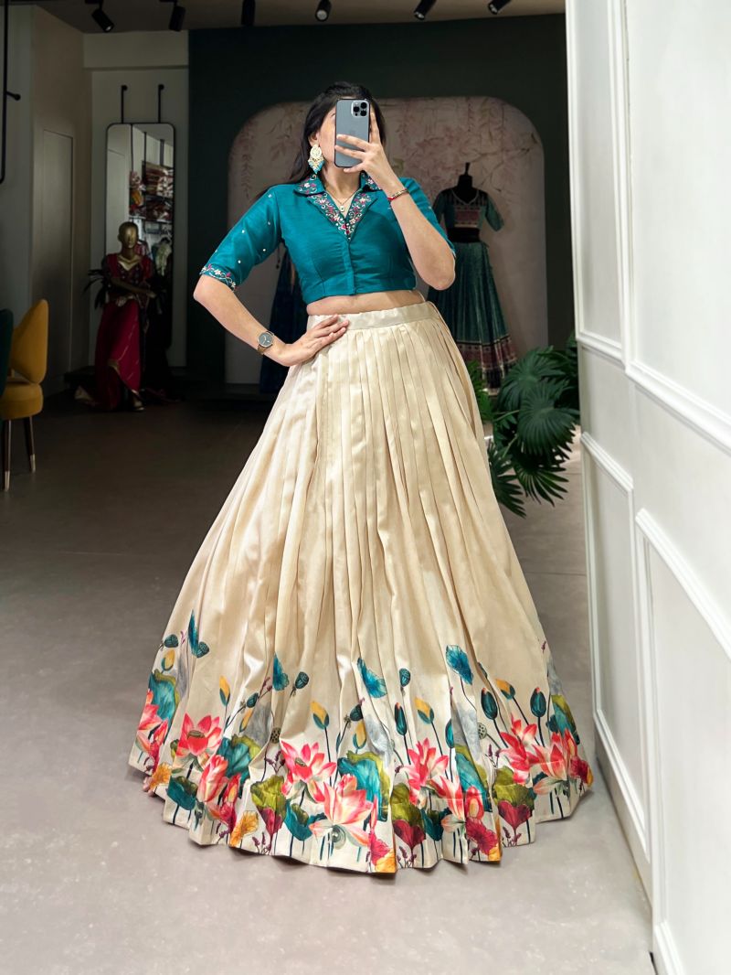 Amrah Wholesale Taraa L 1131 Tussar Silk Lehenga - Amrah Wholesale