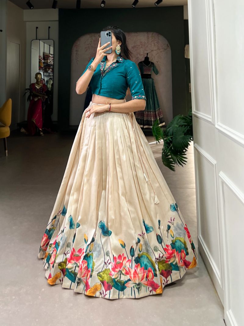 Amrah Wholesale Taraa L 1131 Tussar Silk Lehenga - Amrah Wholesale