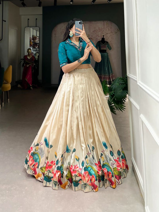 Amrah Wholesale Taraa L 1131 Tussar Silk Lehenga - Amrah Wholesale