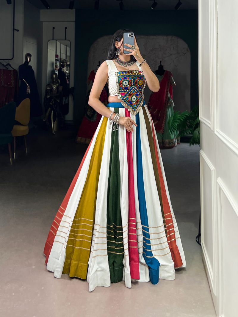Amrah Wholesale Taraa L 1615 Pure Rayon Mirror Gamthi Work Lehenga Choli - Amrah Wholesale