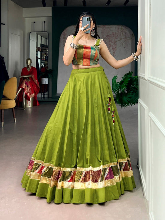Amrah Wholesale Taraa L 1755 Cotton Zari Weaving Lehenga - Amrah Wholesale