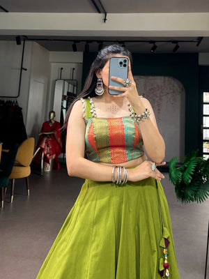Amrah Wholesale Taraa L 1755 Cotton Zari Weaving Lehenga - Amrah Wholesale