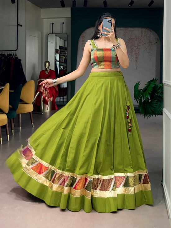 Amrah Wholesale Taraa L 1755 Cotton Zari Weaving Lehenga - Amrah Wholesale