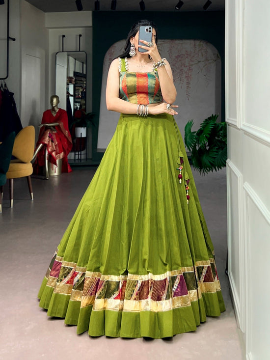 Amrah Wholesale Taraa L 1755 Cotton Zari Weaving Lehenga - Amrah Wholesale