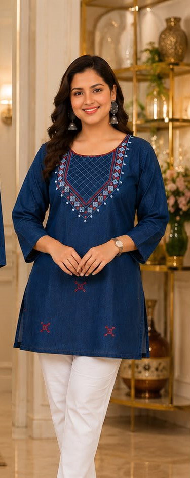 Amrah Wholesale TLC Vol 110 Premium Denim Kurti
