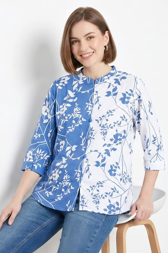 Amrah Wholesale Tlc Vol 136 China Contrast Printed Fancy Top Collection
